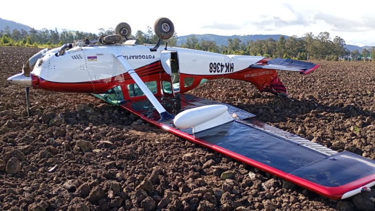 Se accidentó avioneta en Gachancipá: dos ocupantes resultaron lesionados