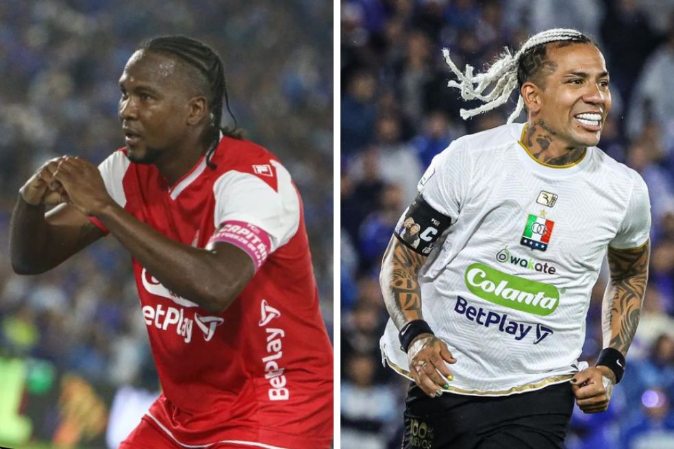 Hugo Rodallega (Santa Fe) y Dayro Moreno (Once Caldas) son dos de los mejores jugadores que tiene la Liga BetPlay actualmente.