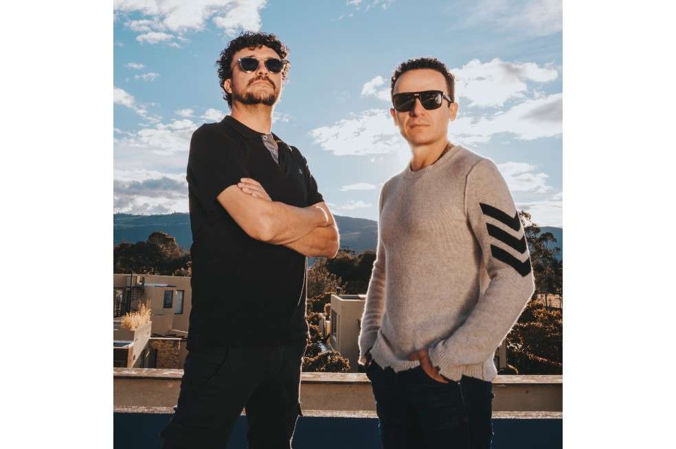 Los artistas Andrés Cepeda y Fonseca.