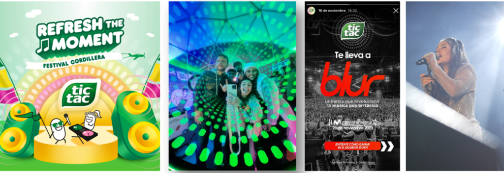 Colaboraciones del año 2023 entre @tictac_latino y @cordillerafestival | @Blurofficial | @ateez_official_ | @julianaa”