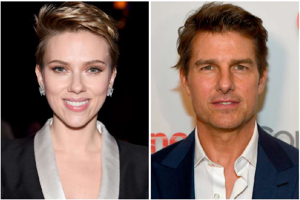 Los actores Scarlett Johansson y Tom Cruise.