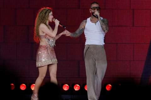 Shakira y Maluma sorprendieron en Madrid y cantaron por primera vez ‘Agua’ en vivo