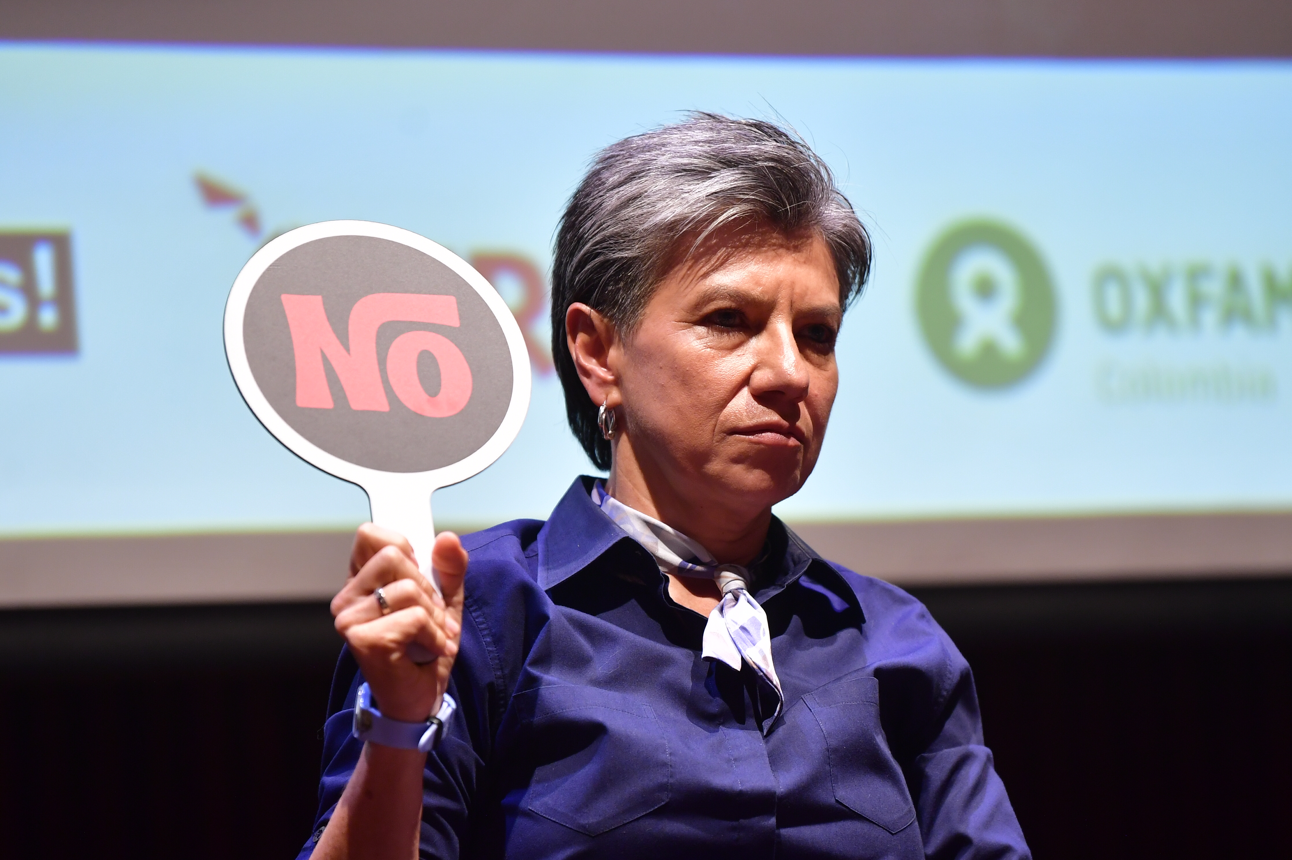 Candidata a la presidencia durante el foro, debate presidencial, organizado por El Espectador
