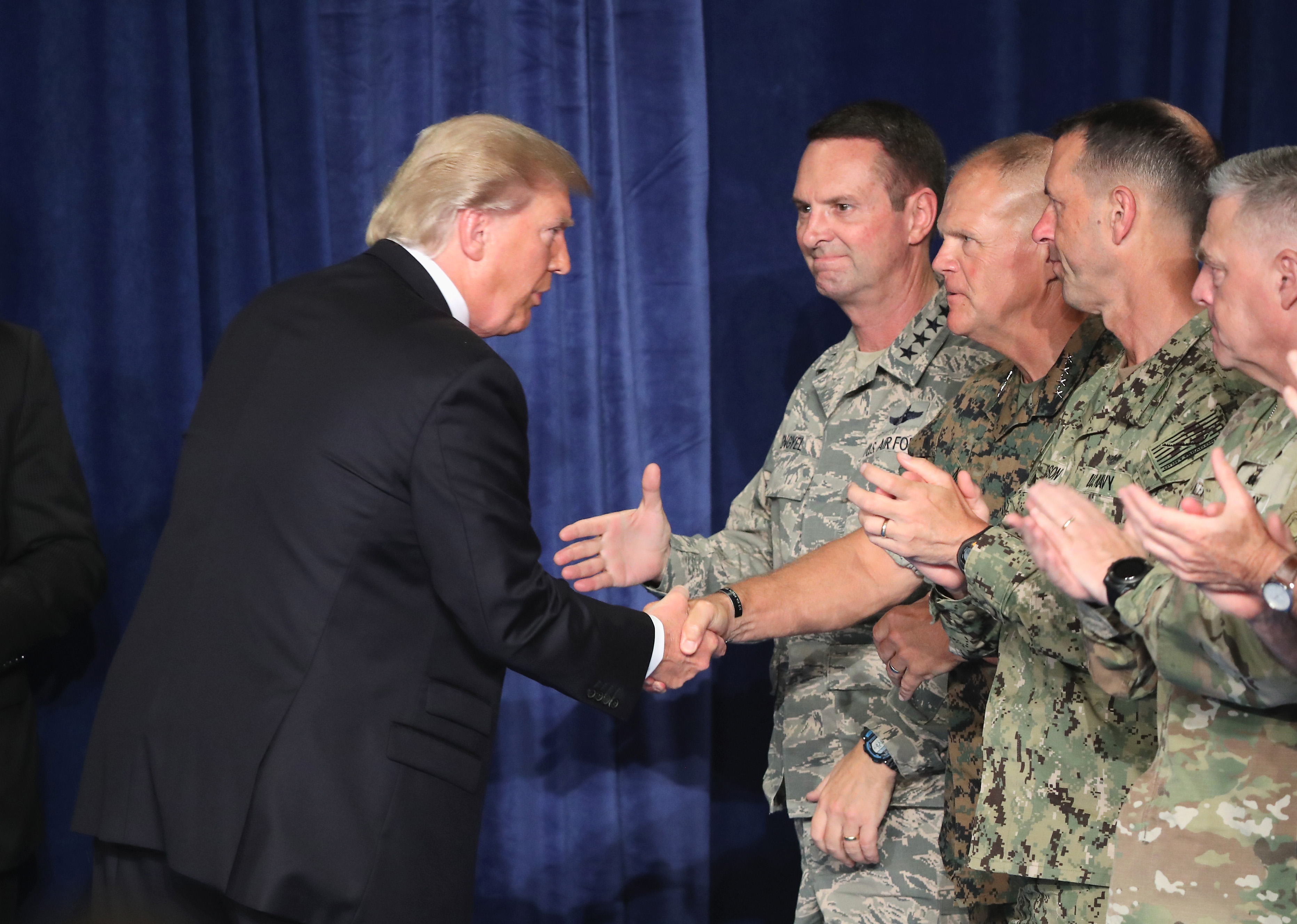 Trump hizo el anuncio desde la base militar de Fort Myer (Virginia), cerca de Washington. / AFP.