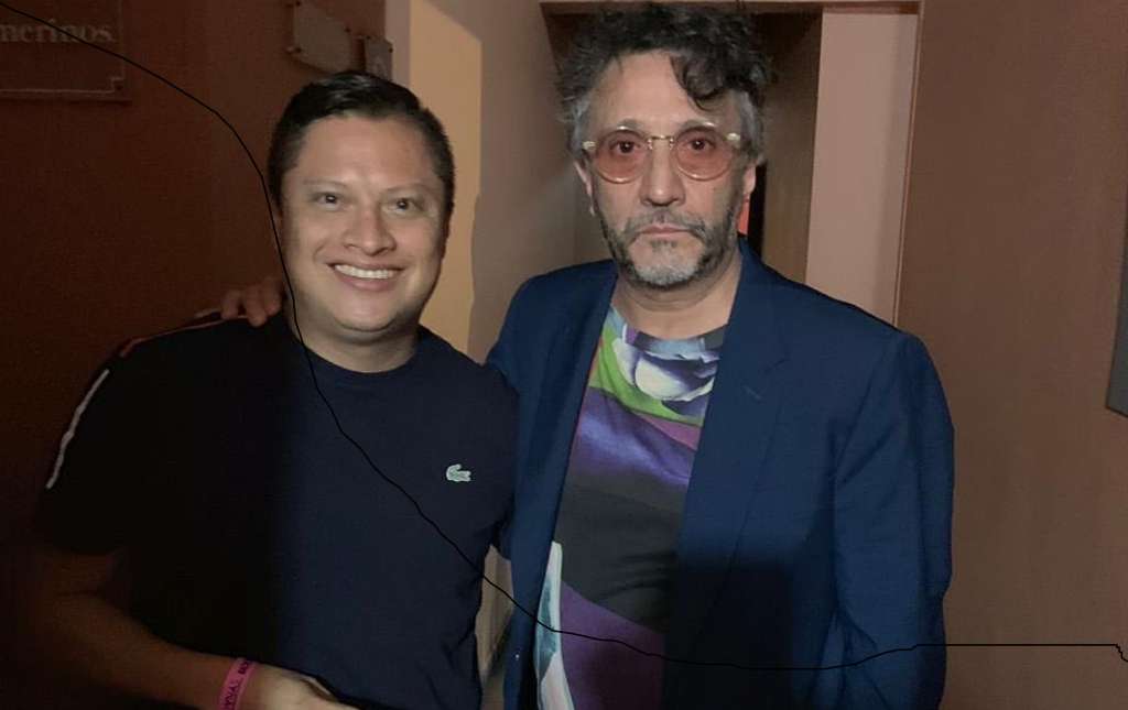 Pablo Andrade con Fito Páez.
