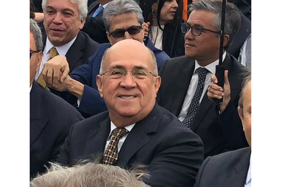 El exgobernador del Valle del Cauca en la posesión del presidente Iván Duque el pasado 7 de agosto en la Plaza de Bolívar. / Twitter @UbeimarDelgadoB