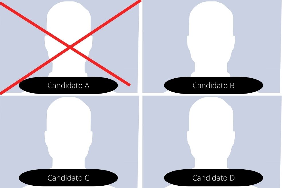 La Registraduría recomienda marcar el tarjetón con una X que no se salga del recuadro del candidato de preferencia, como se evidencia en la foto.