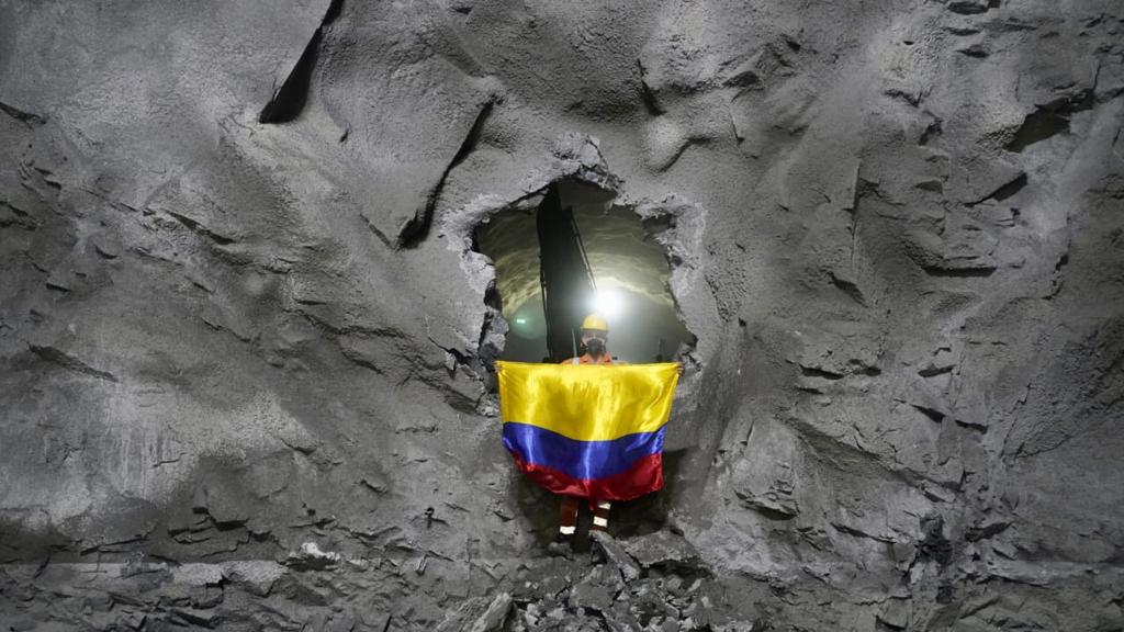 Imagen de la excavación del túnel de Amagá, que hace parte del proyecto Conexión Pacífico 1.