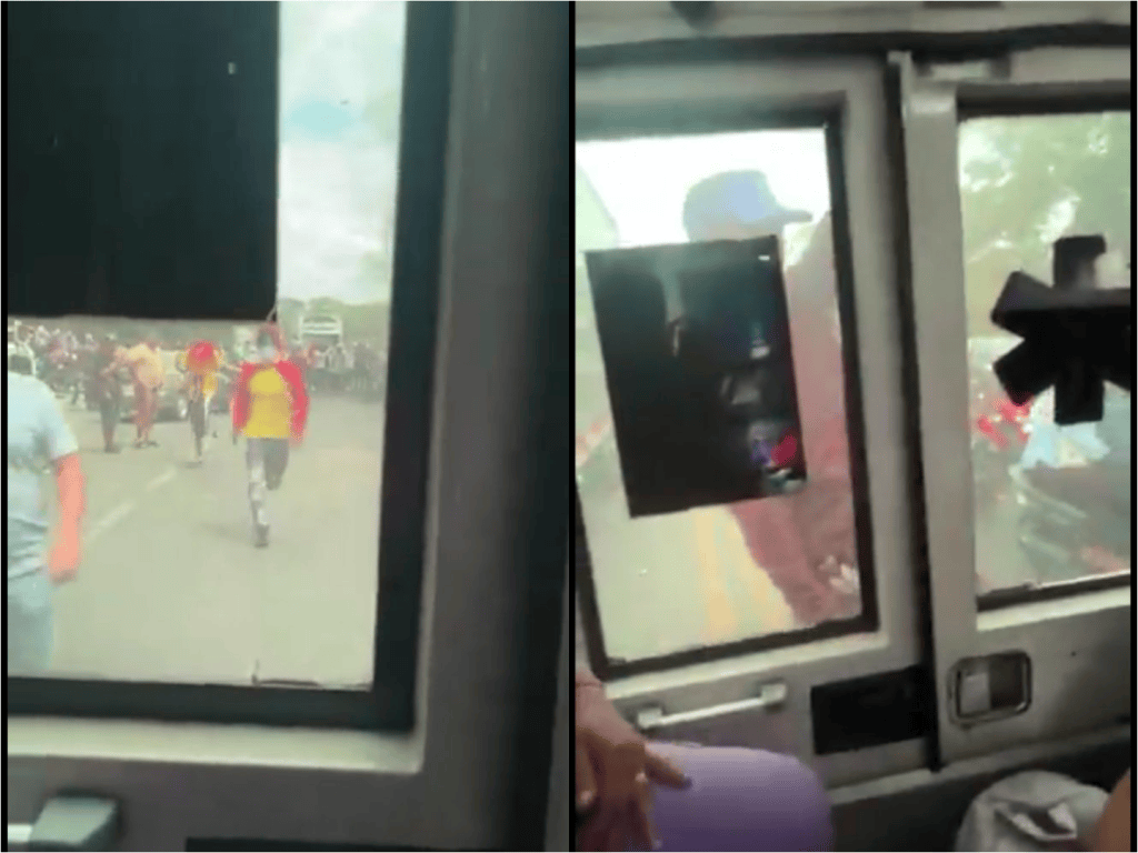 El vehículo de salud fue interceptado por encapuchados mientras trasladaba a un niño en estado delicado, en uno de los hechos que evidencian la escalada de la crisis durante el paro minero.