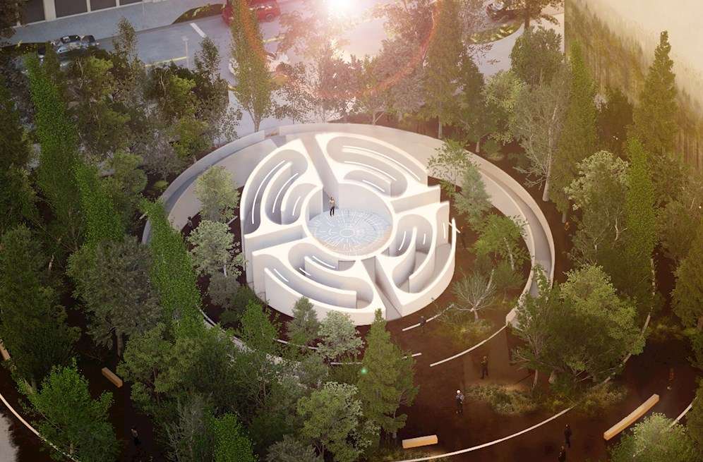 MIAMI (FL, EEUU), 28/11/2021.- Fotografía cedida por Resnicow and Associates de un boceto de la obra "Cinco ecos" (Five Echos) de la artista y diseñadora británica Es Devlin, encargada por Chanel para celebrar su centenario, y que será instalada en la Jungle Plaza del Design District de Miami, Florida. Quizá para llenar el vacío causado en 2020 por la pandemia, la Miami Art Week regresa con una oferta más amplia y variada que nunca, aunque dominada como siempre por la prestigiosa feria Art Basel Miami Beach que sirve este año de vitrina para 253 galerías de todo el mundo. EFE/Resnicow and Associates