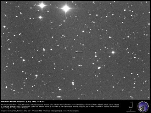 Descubrieron un asteroide poco antes de su paso más cercano a la Tierra