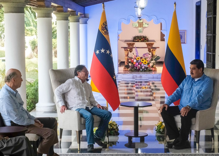 El presidente colombiano Gustavo Petro sostuvo este jueves su cuarto encuentro con su homólogo venezolano Nicolás Maduro, esta vez en Caracas.