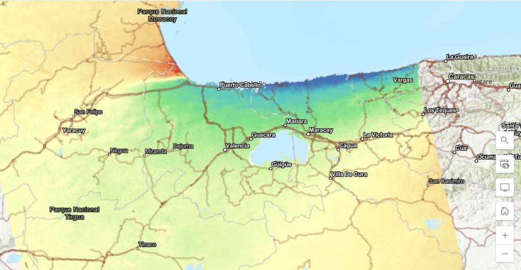 Mediante radar satelital, la misión NISAR detectó desplazamientos de hasta decenas de centímetros en la superficie terrestre tras los terremotos. Los colores reflejan la dirección del movimiento respecto al satélite. /NASA