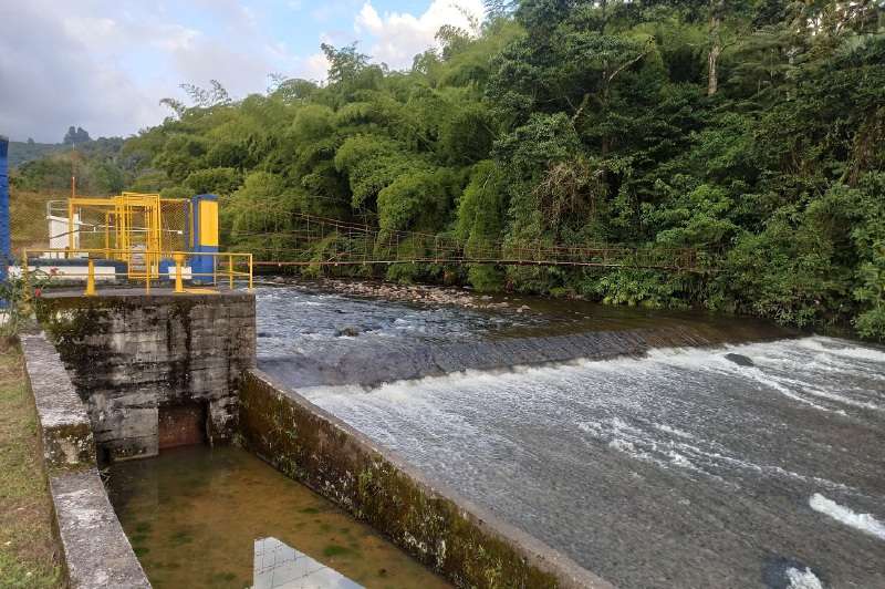 Bocatoma del río Quindío, a donde llegan las aguas contaminadas con metales pesados como plomo y mercurio; en un límite que supera el mínimo permitido. / Cortesía de Luis Vargas Ballén