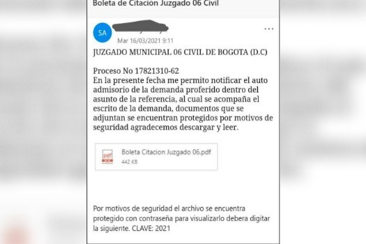 Distrito emitió alerta por falsas citaciones judiciales que terminan en estafa