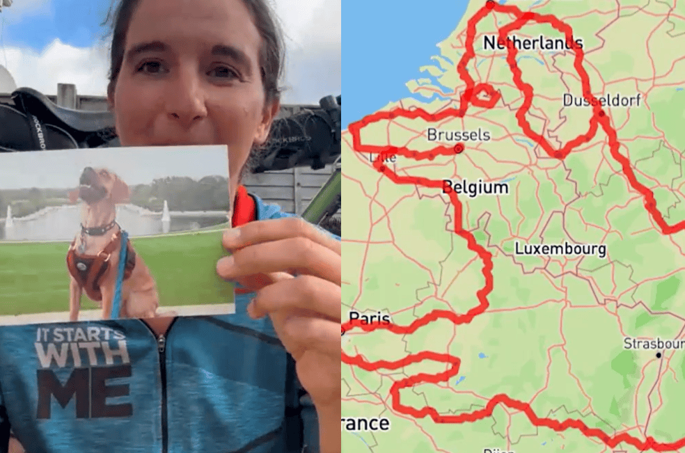 Ciclista romper récord mundial en honor a su perro