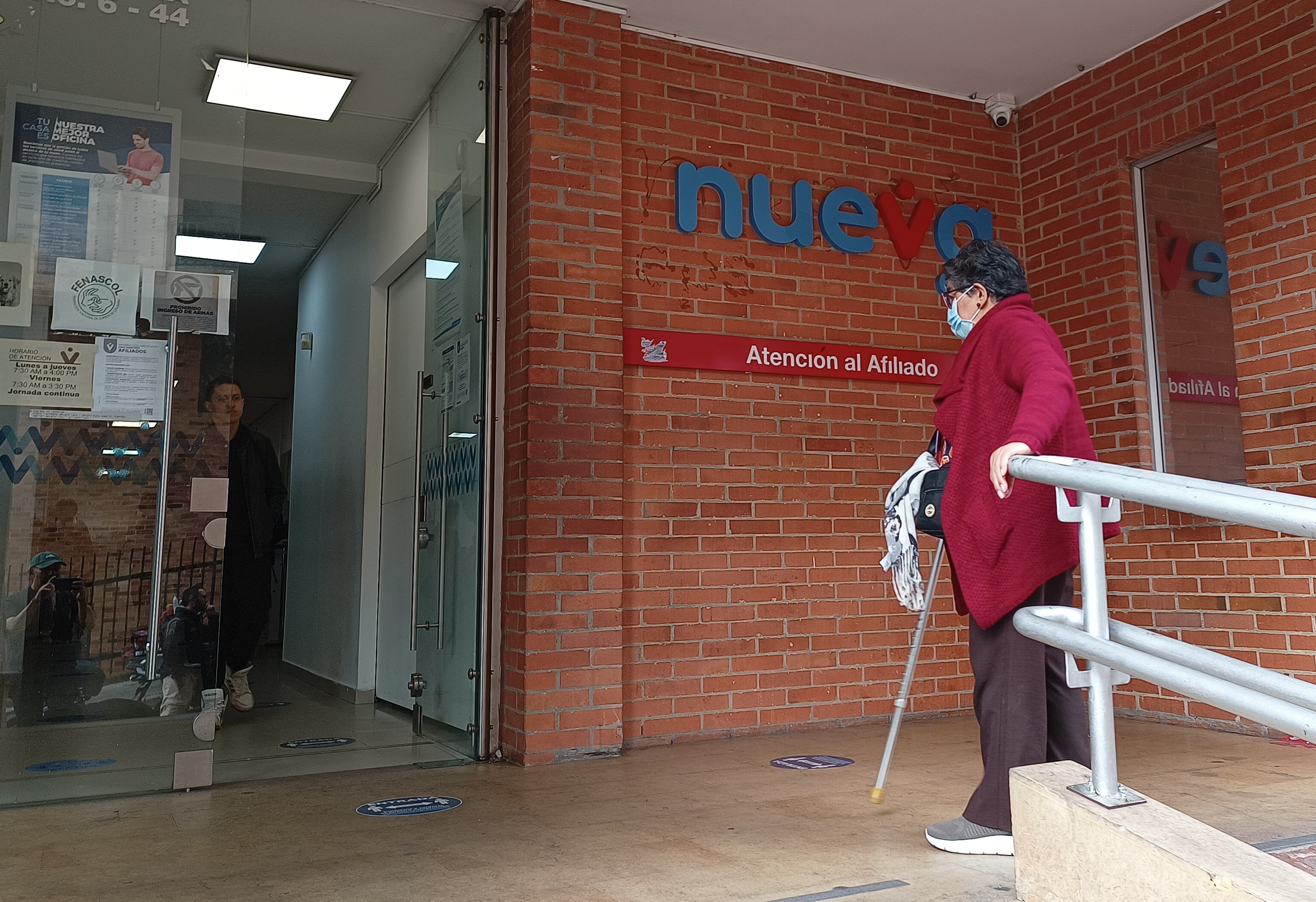 Oficina de Atención al Afiliado de esta eps, ubicada en la calle 48 con carrera 7, en Bogotá.