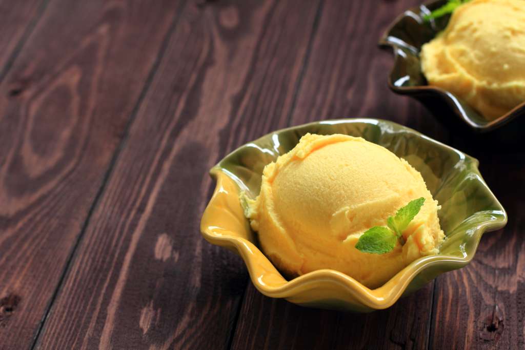 Helado de maracuyá casero