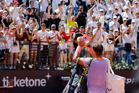 Roma se despidió de Rafa Nadal con emotiva ovación en el Masters 1000: video
