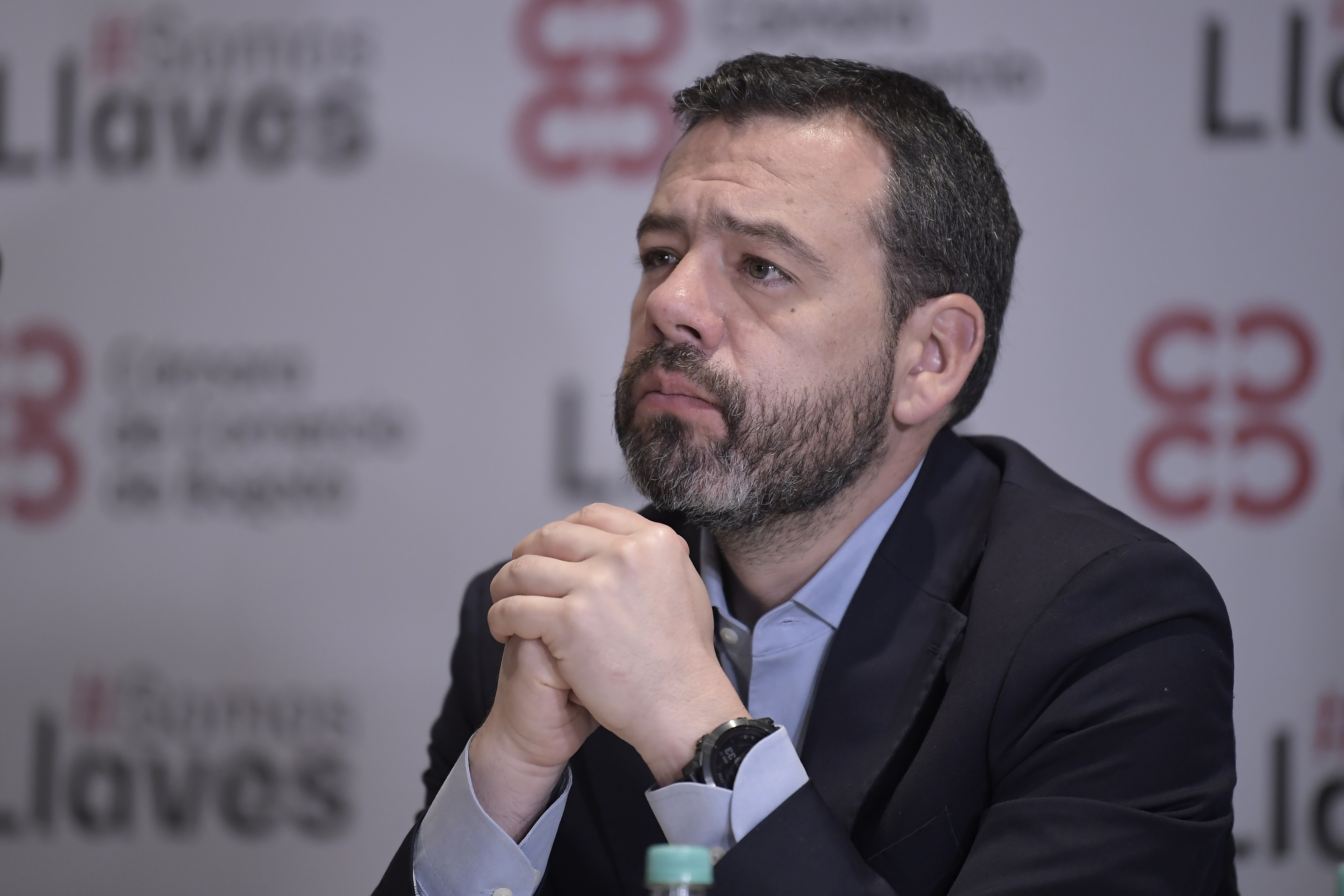 Alcalde de Bogotá, durante la presentación de los resultados de la vigésimo séptima versión de la Encuesta de Percepción y Victimización 2025 (EPV), realizada por la Cámara de Comercio de Bogotá (CCB)