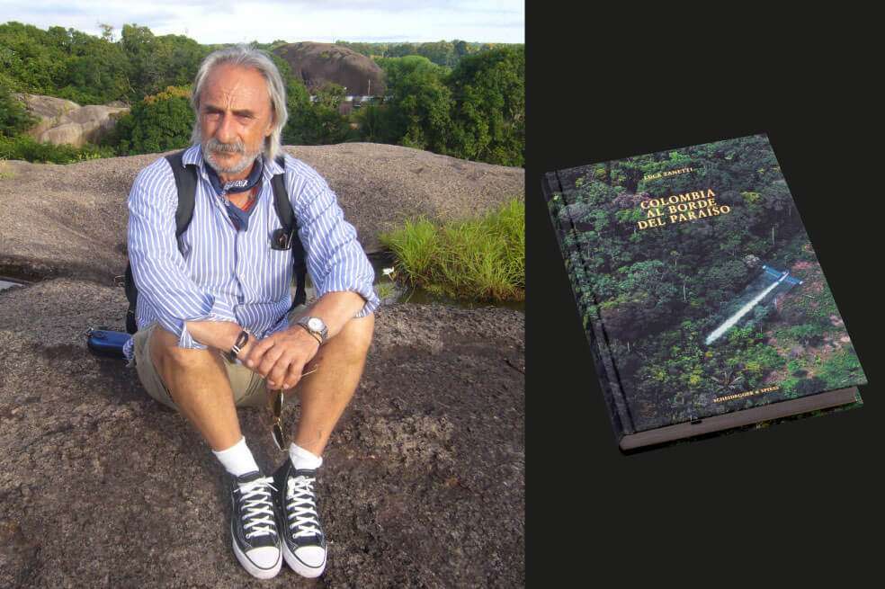 La foto que mejor representa a Alfredo Molano Bravo, captada por su compañera de travesías y escrituras, María Constanza Ramírez. Y el libro de Luca Zanetti, fotógrafo suizo que recorrió Colombia durante 20 años y se siente orgulloso de que Alfredo Molano lo considerara un “Molano de la fotografía”. / Cortesía