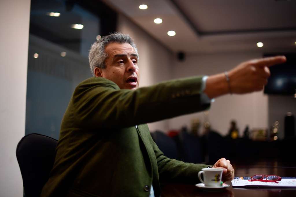 Ministro del Interior durante entrevista para El Espectador