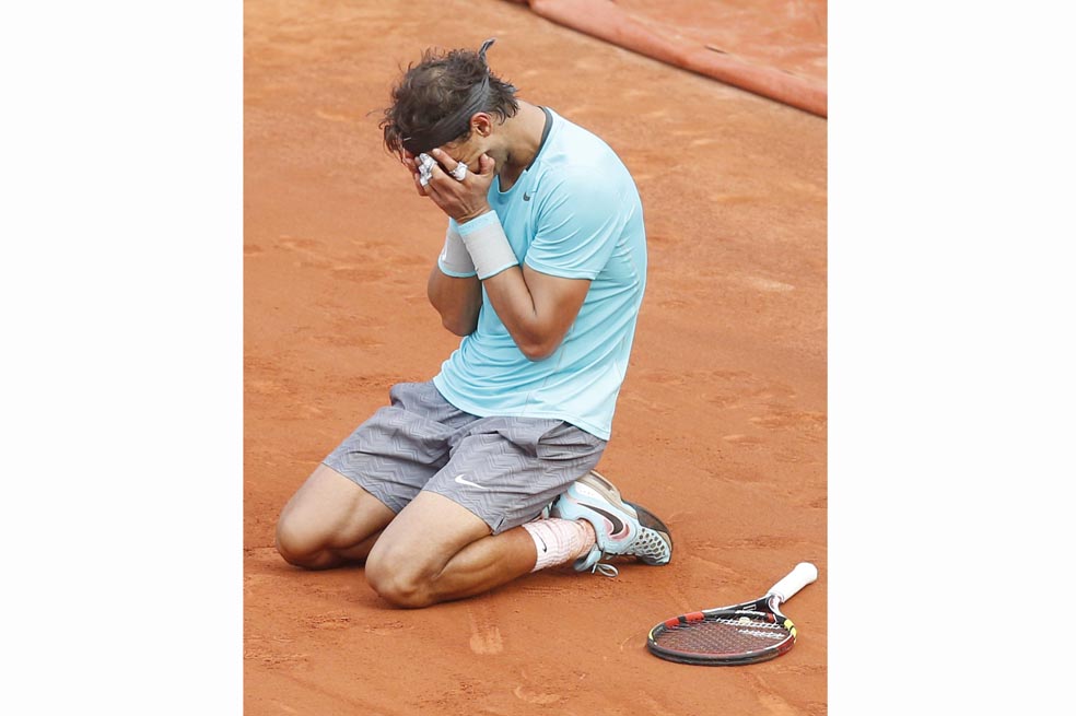 El español Rafael Nadal celebra el triunfo en París. / EFE