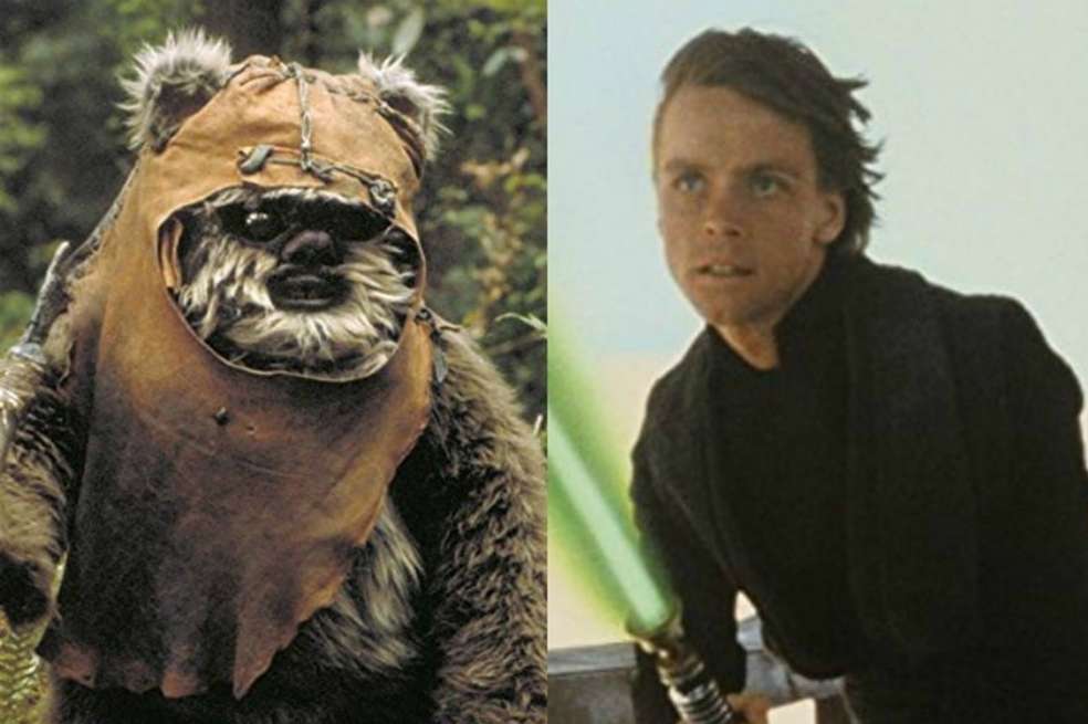 Un Ewok y Luck Skywalker, dos de los personajes emblemáticos de "El retorno del Jedi". / Cortesía