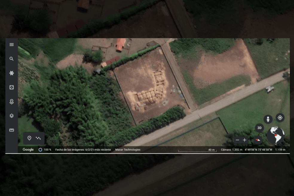 Fotografía satelital de las primeras obras.