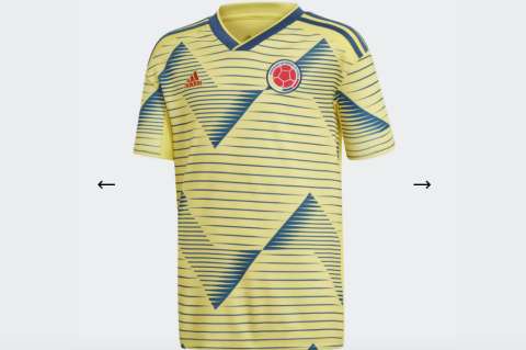 Las últimas camisetas que ha tenido la selección Colombia