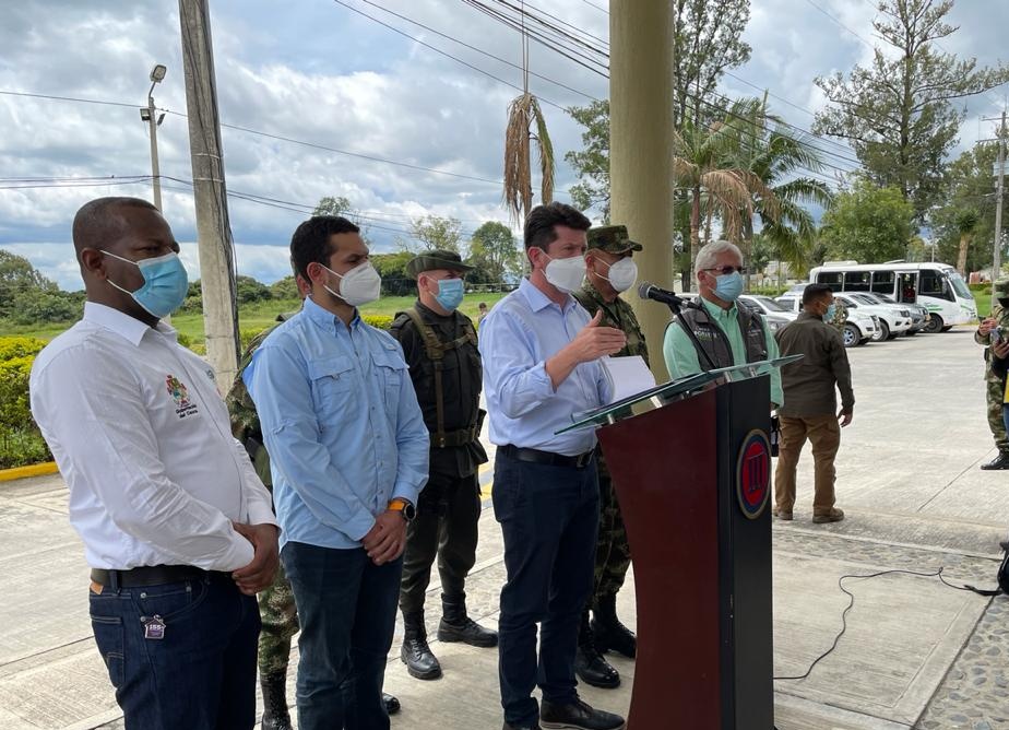 Ministro de Defensa, Diego Molano, desde Popayán.