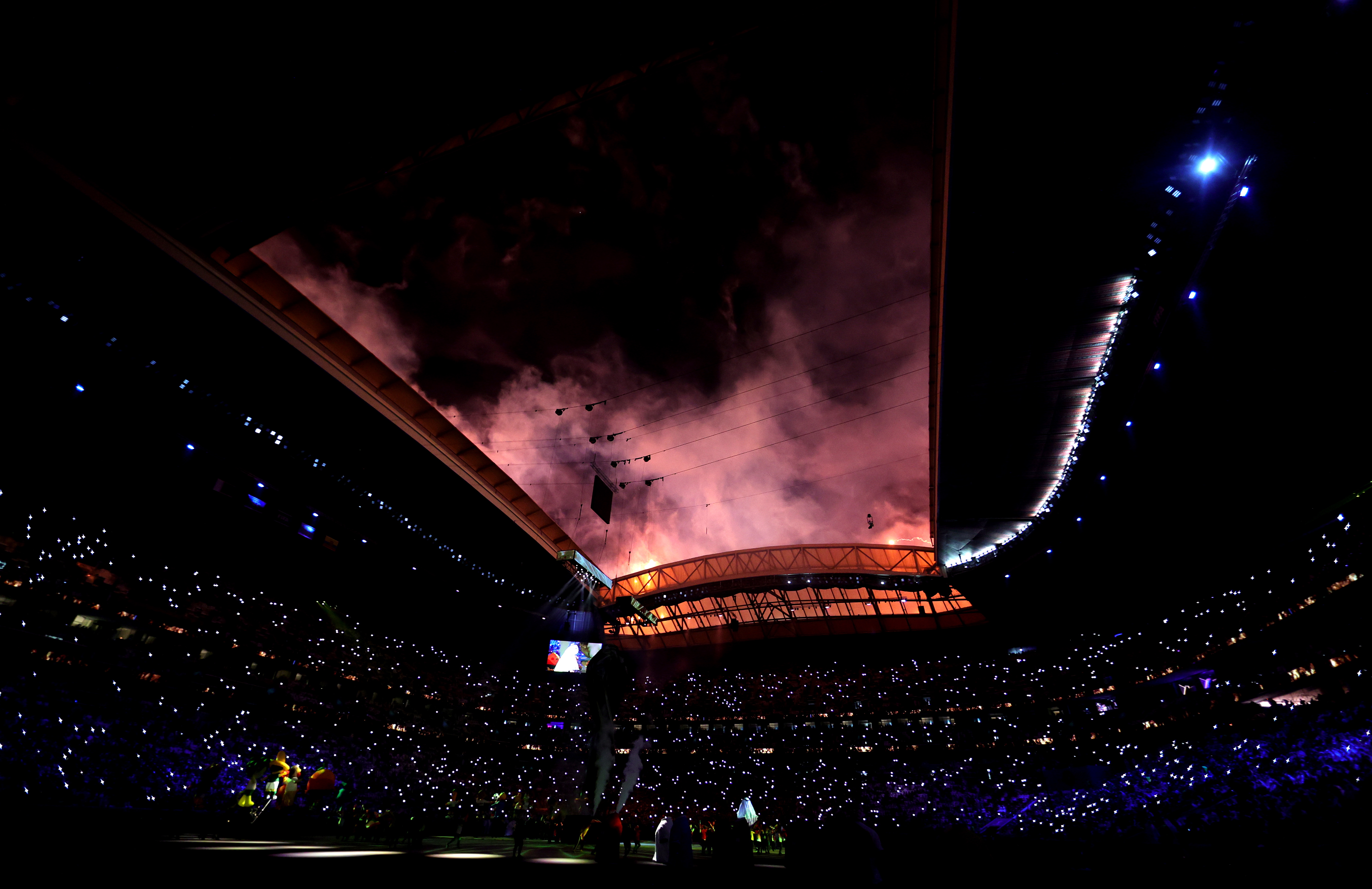 Al Khor (Qatar), 20/11/2022.- A general view during the opening ceremony prior to the FIFA World Cup 2022 group A Opening Match between Qatar and Ecuador at Al Bayt Stadium in Al Khor, Qatar, 20 November 2022. (Mundial de Fútbol, Catar) EFE/EPA/Friedemann Vogel