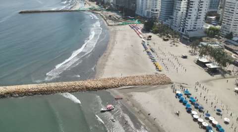 Reanudarán proyecto de protección costera en segundo tramo en playa de Cartagena