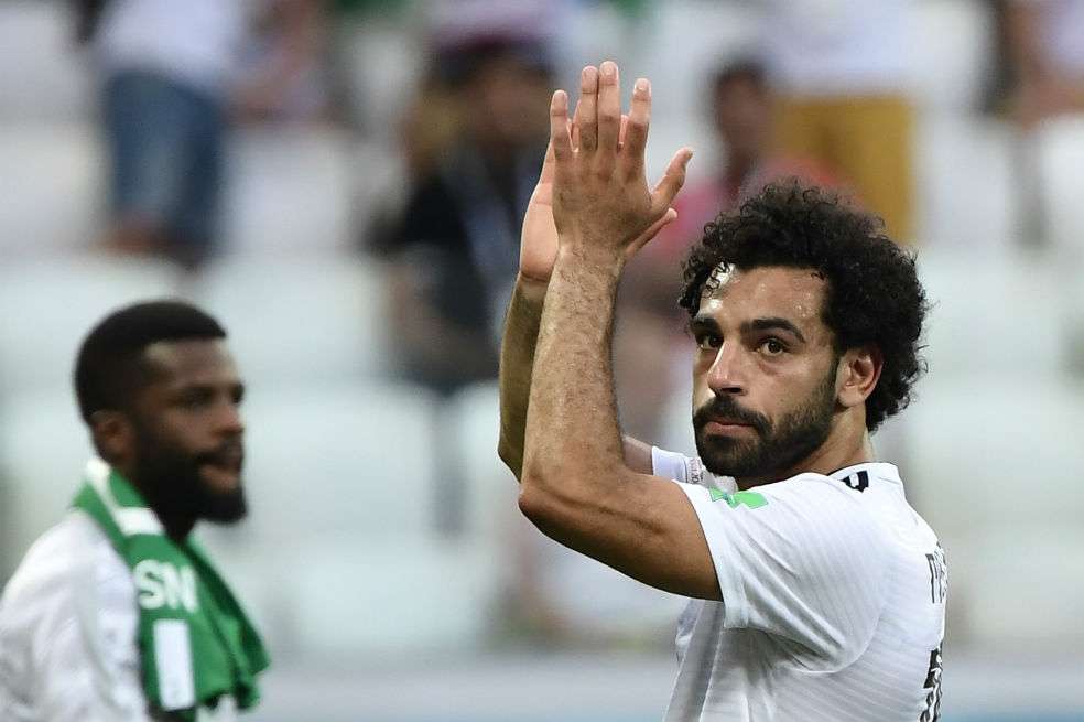 Mohamed Salah marcó su segundo gol en el Mundial de Rusia 2018. / AFP