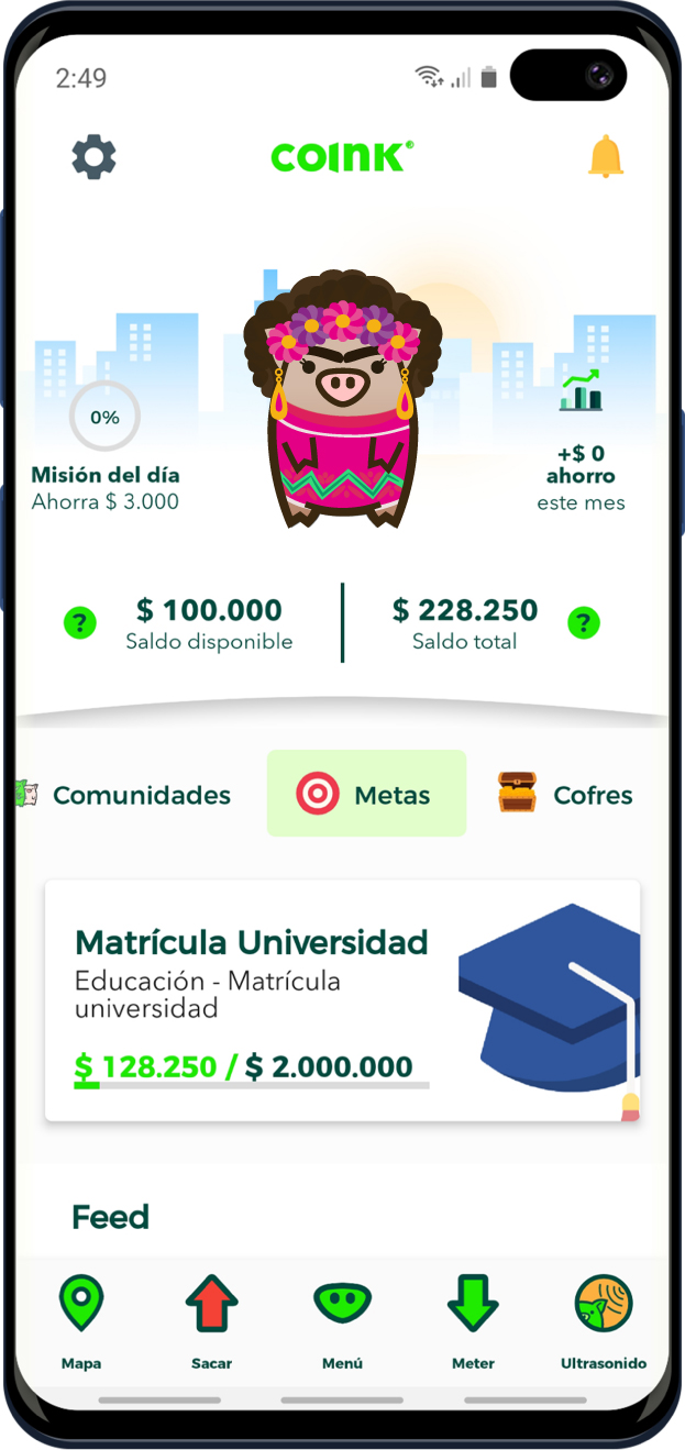 Así se ve la interfaz de Coink.