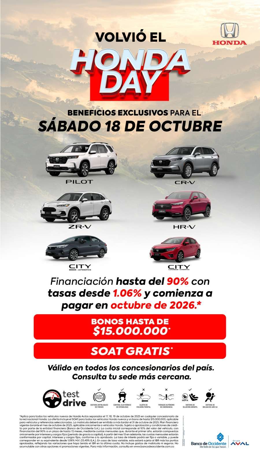El Honda Day también servirá como vitrina para la presentación de la línea 2026
