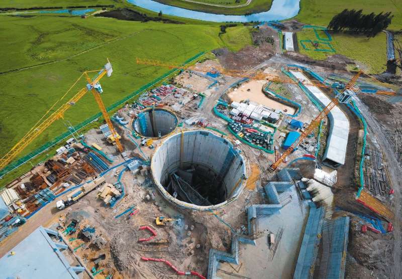 Estación elevadora Canoas, cuya obra se encuentra en un 80 % de ejecución.