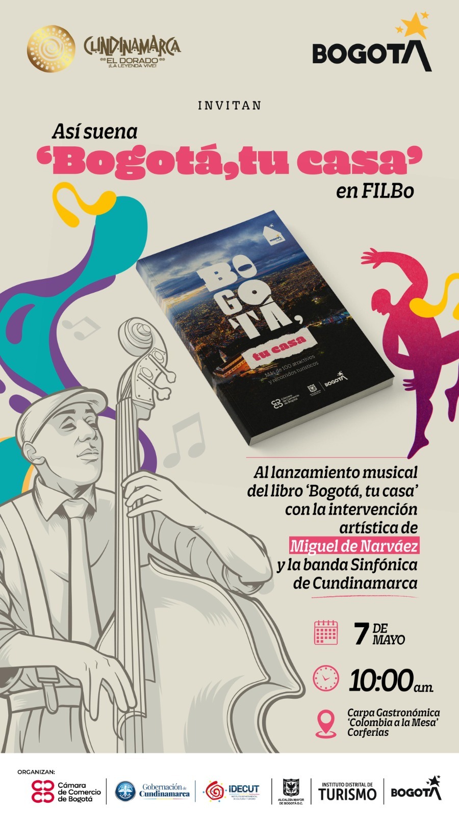 Así suena Bogotá es un evento que comenzará a las 10:00 a.m. en la carpa gastronómica “Colombia a la mesa” de la FILBo 2025.