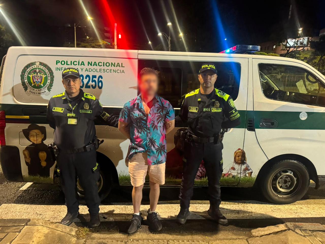 El ciudadano estadounidensefue capturado por la Policía de Infancia y Adolescencia en el Parque Lleras, Medellín.