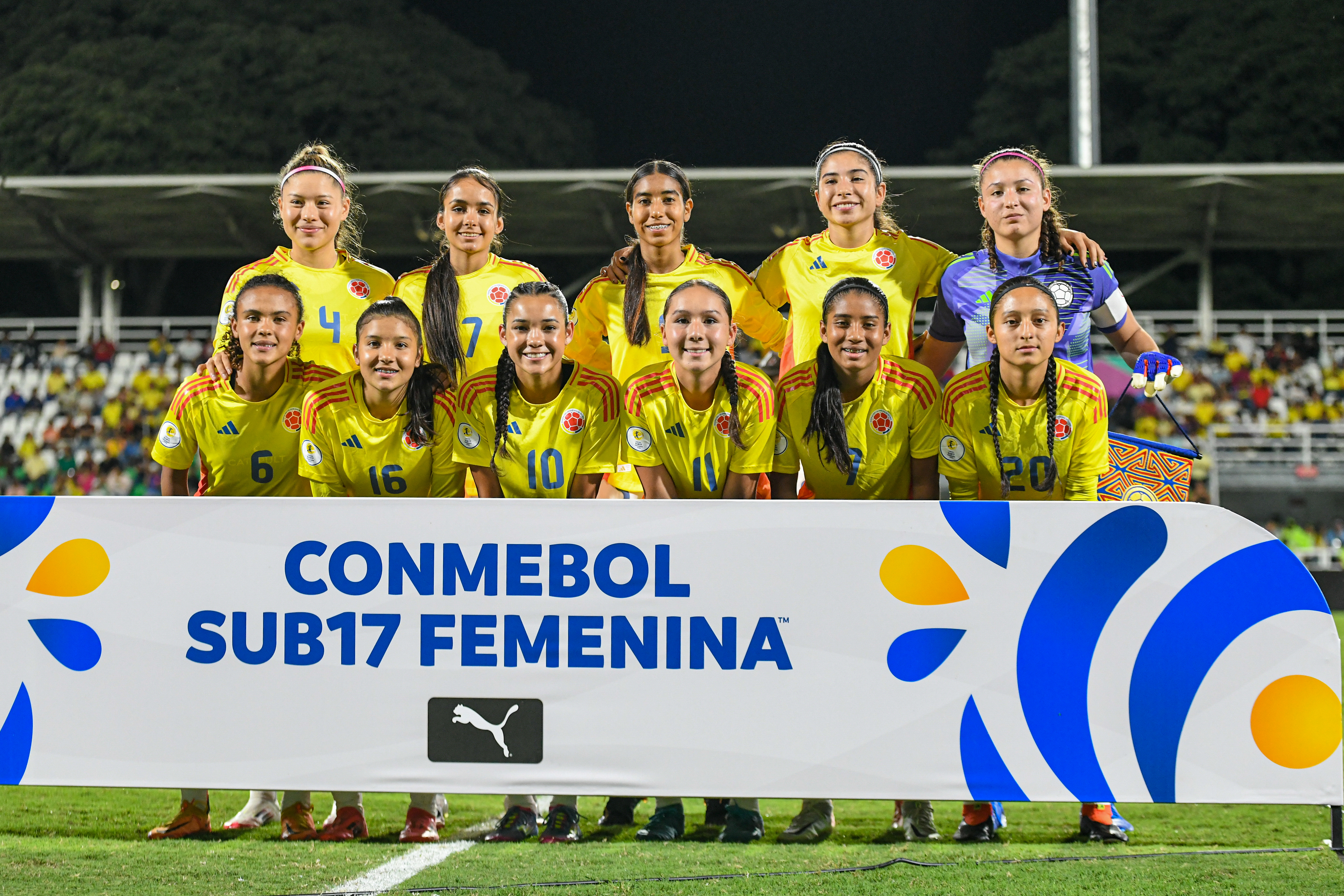Selección femenina de Colombia en el Sudamericano Sub-17.