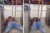 No cupo: mujer intentó pasar por debajo de las puertas ‘anticolados’ y quedó atascada