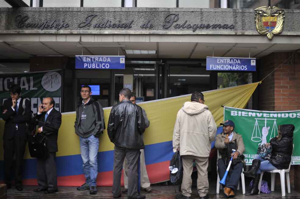 Por el paro, en los juzgados de Paloquemao, en Bogotá, se suspendieron todas las actividades. / Gustavo Torrijos