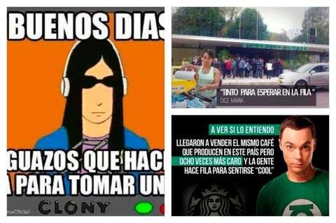 ‘Colombianadas’ registradas en memes tras apertura de tienda Starbucks en Bogotá