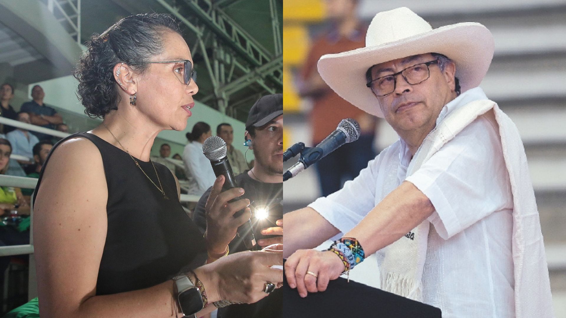 Ministra del Deporte, Astrid Rodríguez, y el presidente Gustavo Petro.