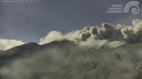 Nuevo reporte del volcán Puracé: continúa incremento en la sismicidad y  hay alerta naranja