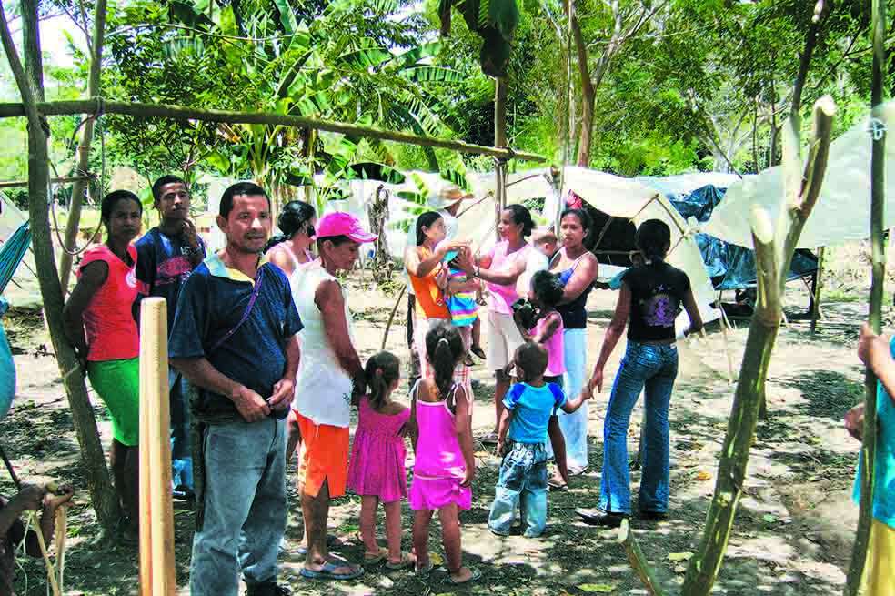 Reclamantes de tierras de la hacienda Las Pavas, en el sur de Bolívar. / Archivo