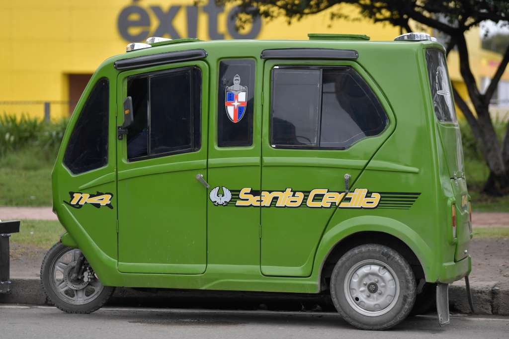 Bicitaxistas en Bogotá