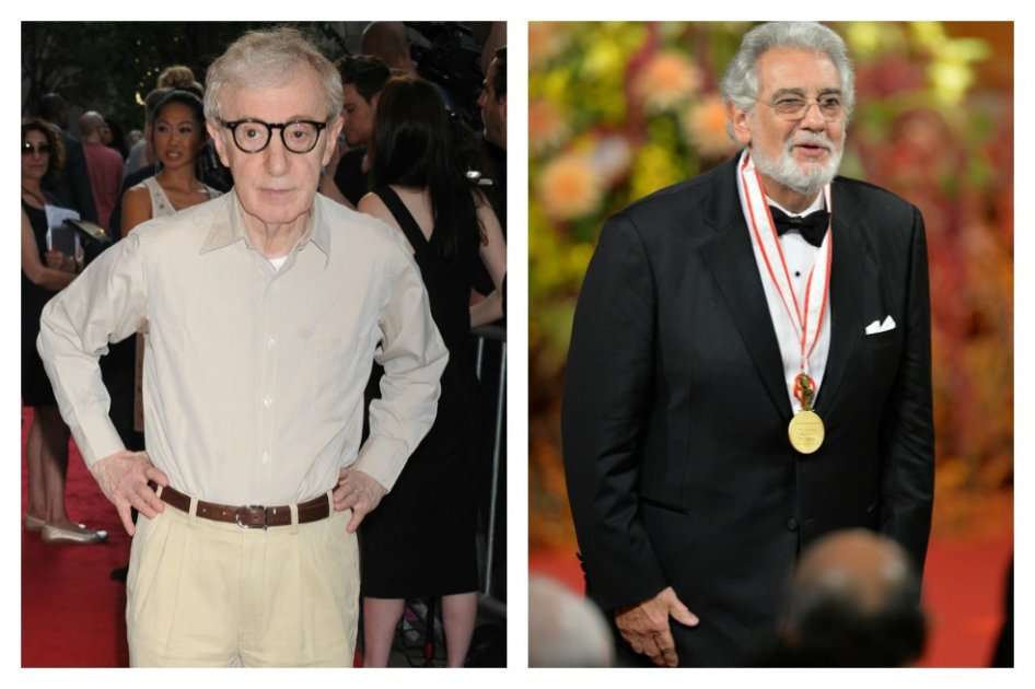 el director Woody Allen y el tenor Plácido Domingo.