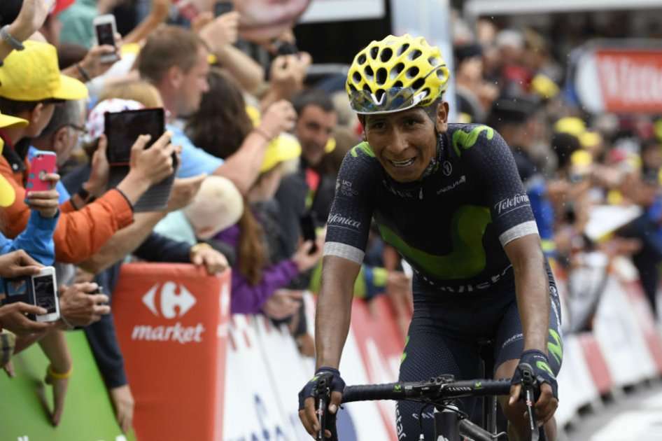 Nairo Quintana ascendió al tercer lugar del podio en el Tour de Francia. Foto: AFP