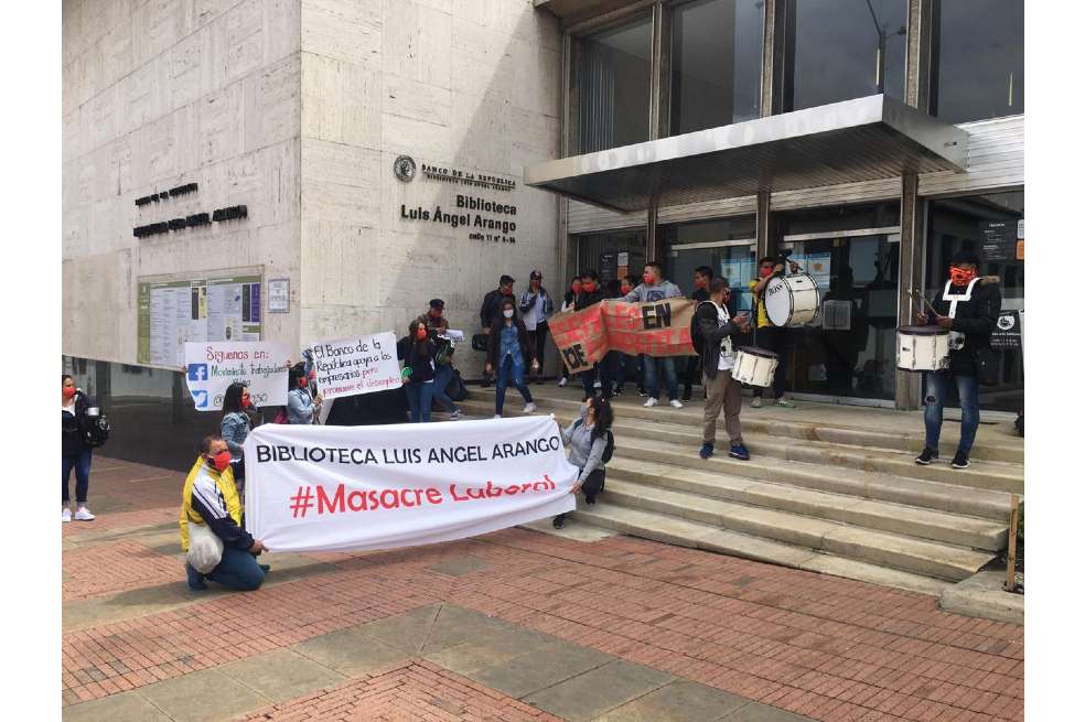La Mesa de Trabajadores de la Biblioteca Luis Ángel Arango lidera las marchas y protestas. A esto se suma el apoyo de la Central Unitaria de Trabajadores de Colombia (CUT).